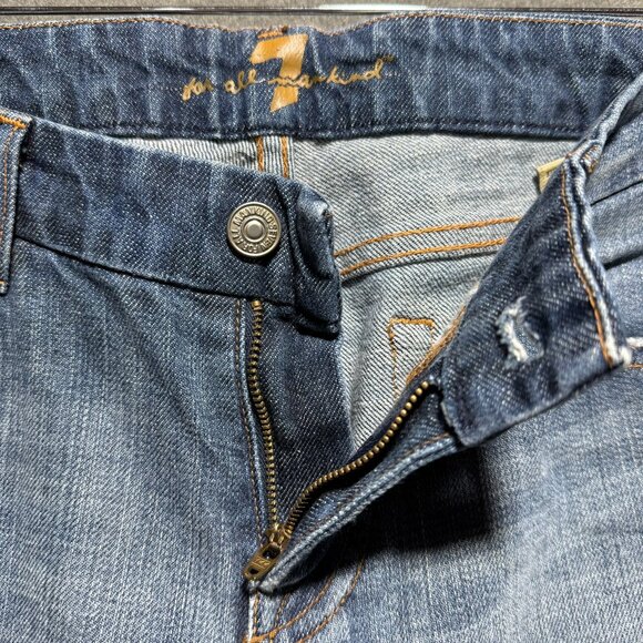 7 For All Mankind A Pocket Jeans Bootcut Mid Rise Womens Size 27 Denim - Picture 3 of 13